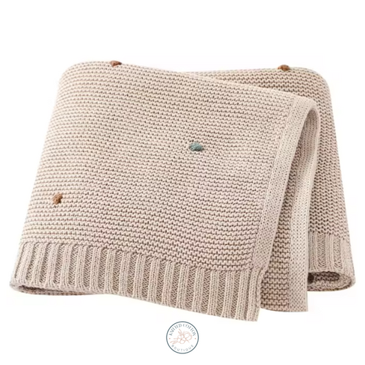 Cotton Knit Baby Blanket – Timeless Comfort for Little Ones