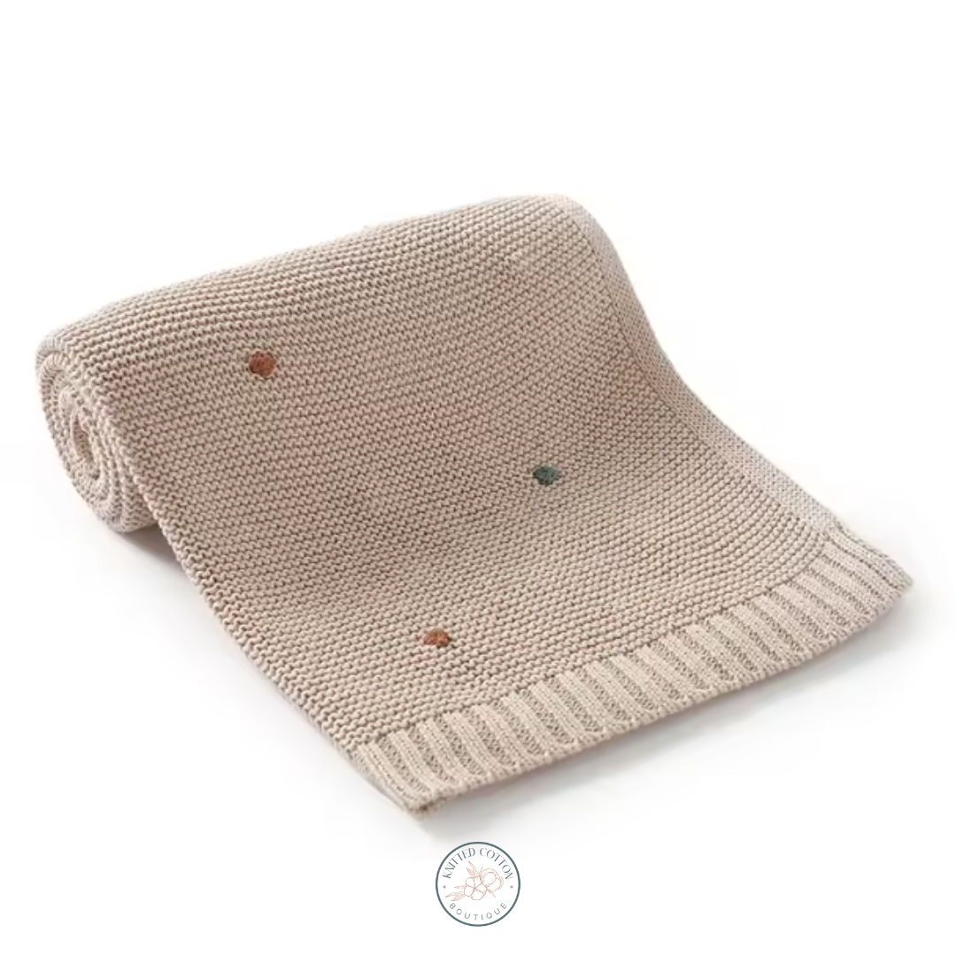 Cotton Knit Baby Blanket – Timeless Comfort for Little Ones