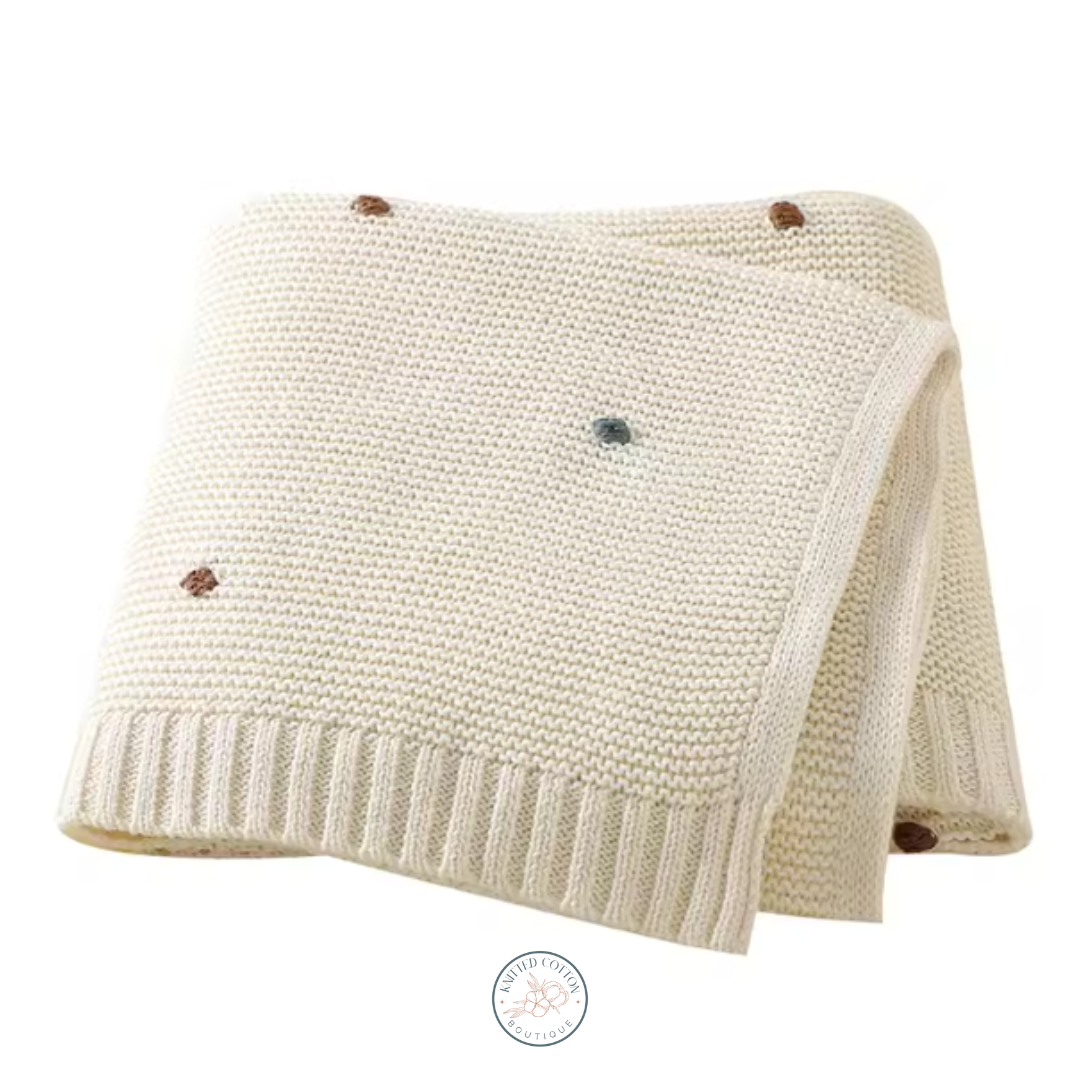 Cotton Knit Baby Blanket – Timeless Comfort for Little Ones
