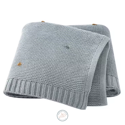 Cotton Knit Baby Blanket – Timeless Comfort for Little Ones